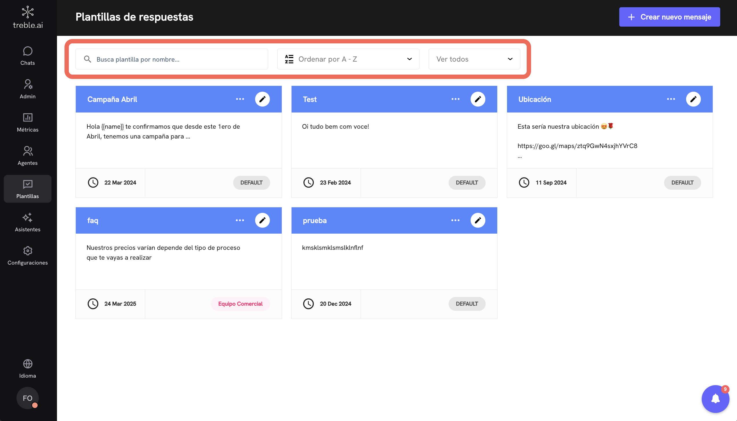 Plantillas de Respuestas Rápidas