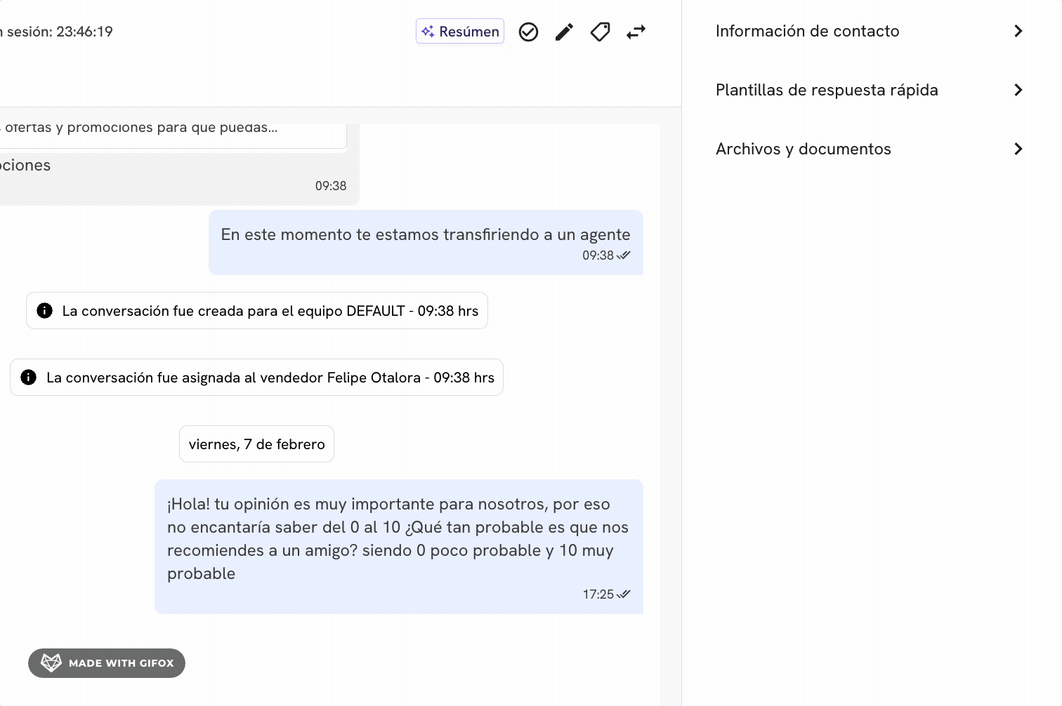 Painel de Informações da Conta