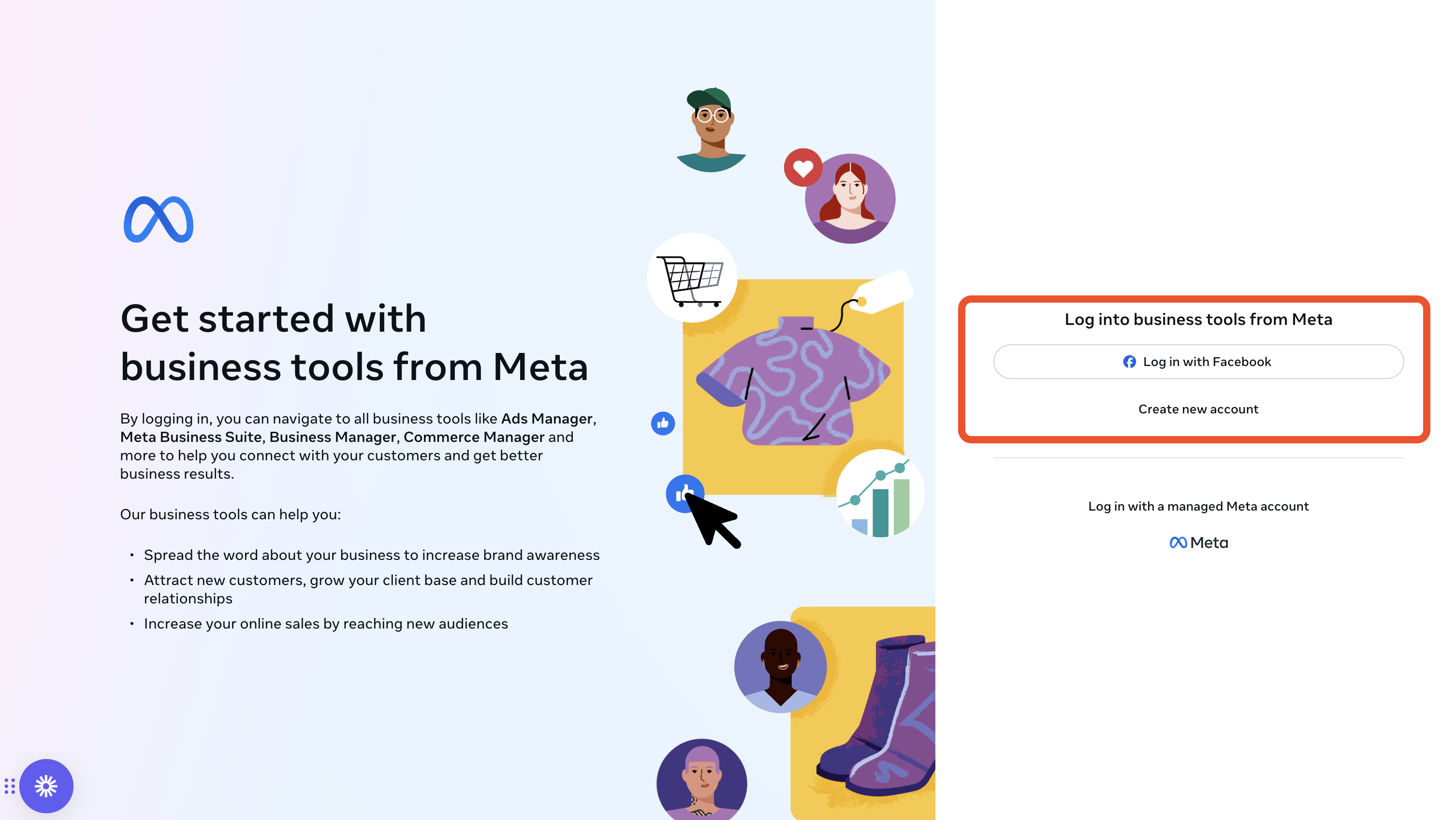 Portfólio comercial da Meta