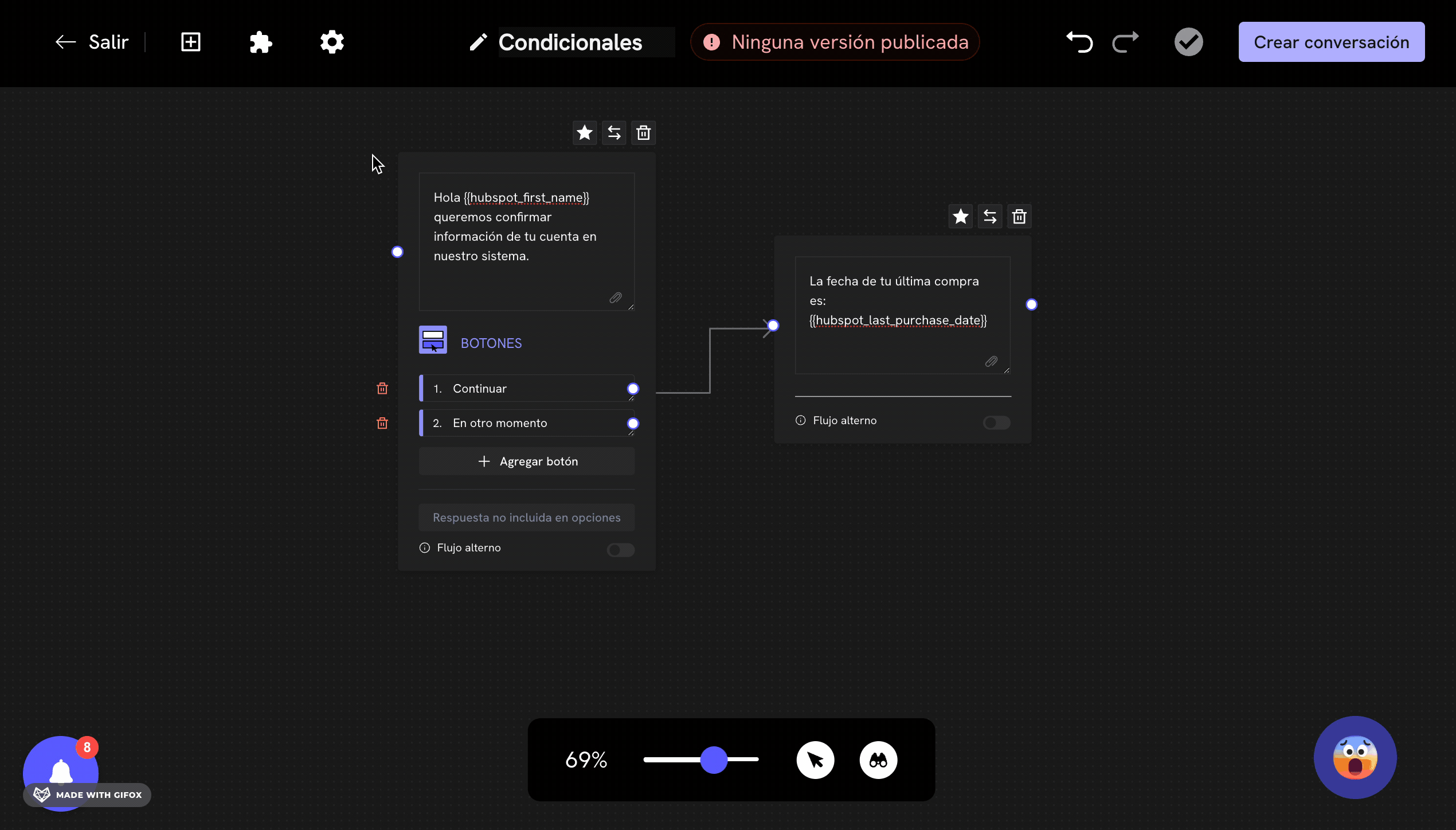 Bloque condicional en Treble