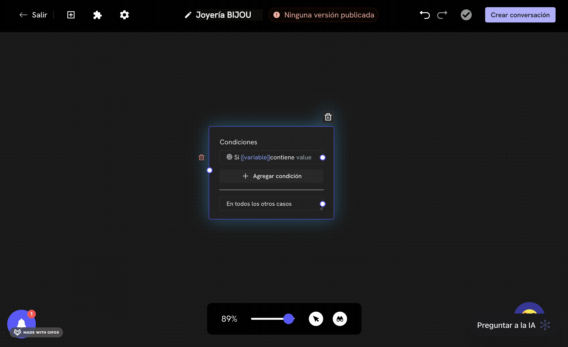 Configurar o bloco condicional