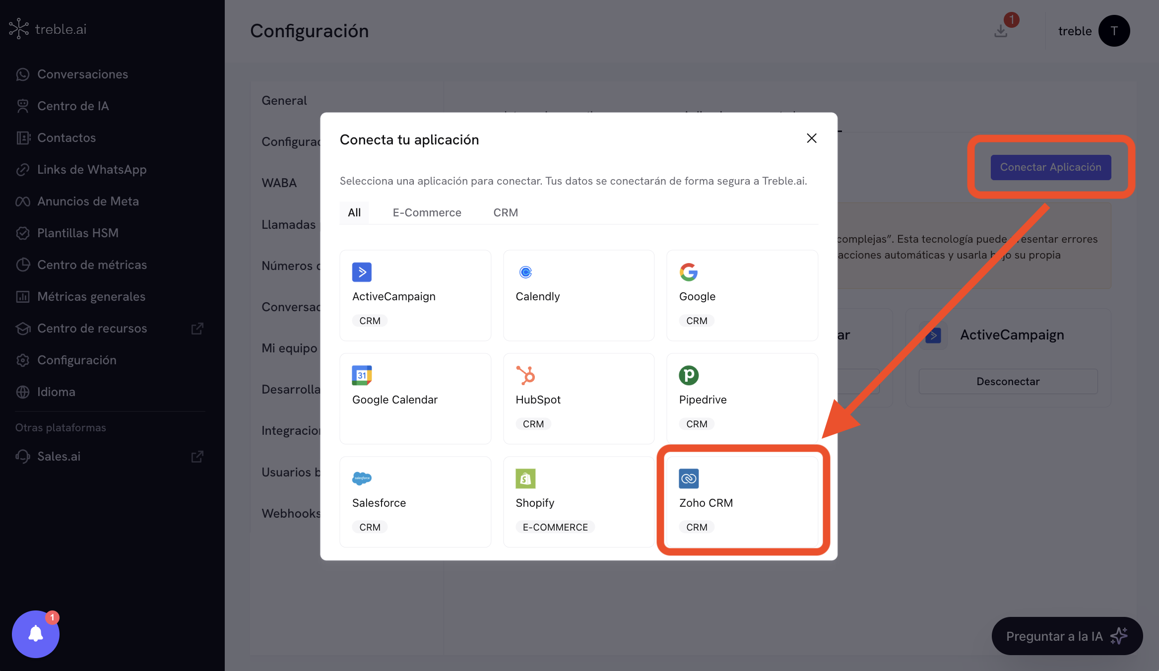 Instalar Zoho en Treble