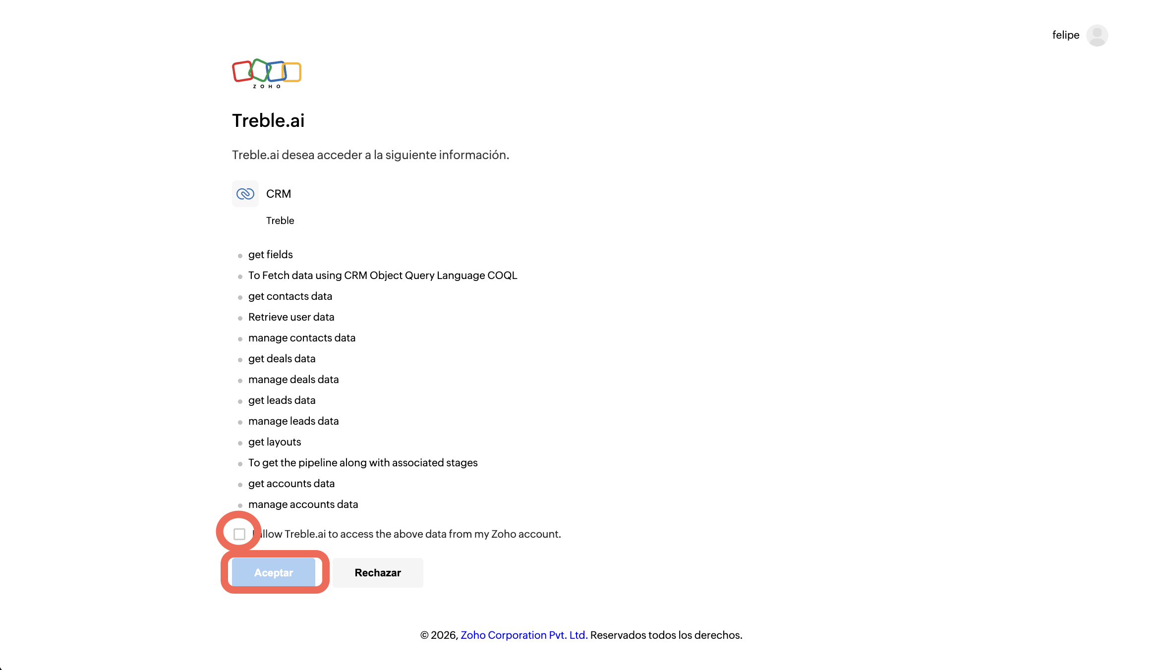 Instalar Zoho en Treble