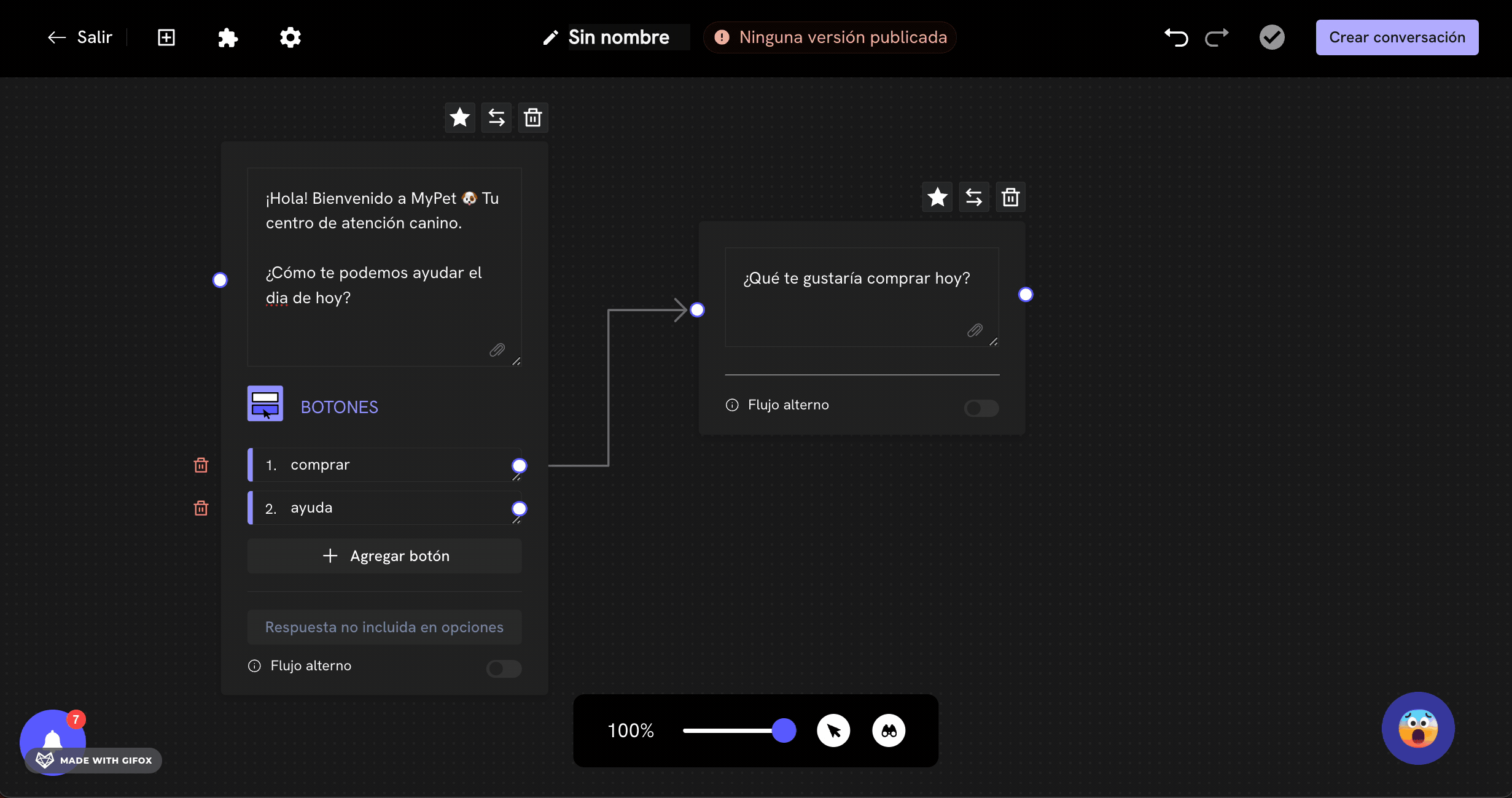 Agregar un bloque de mensaje