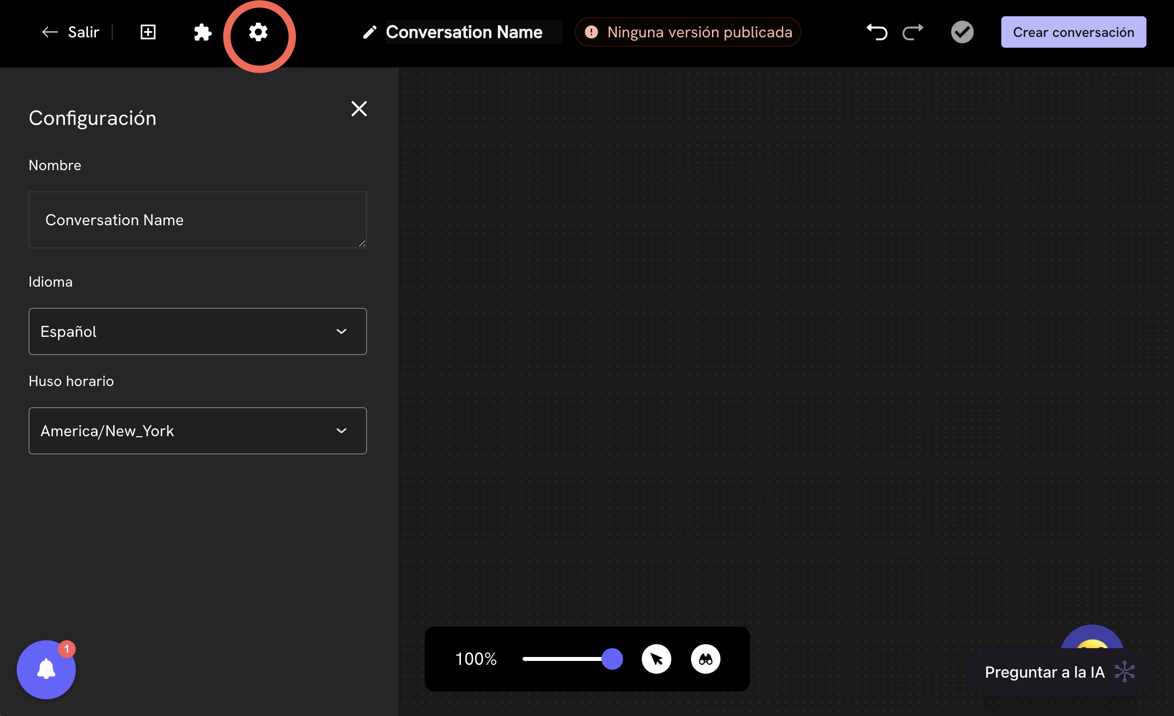 Editor de Conversas