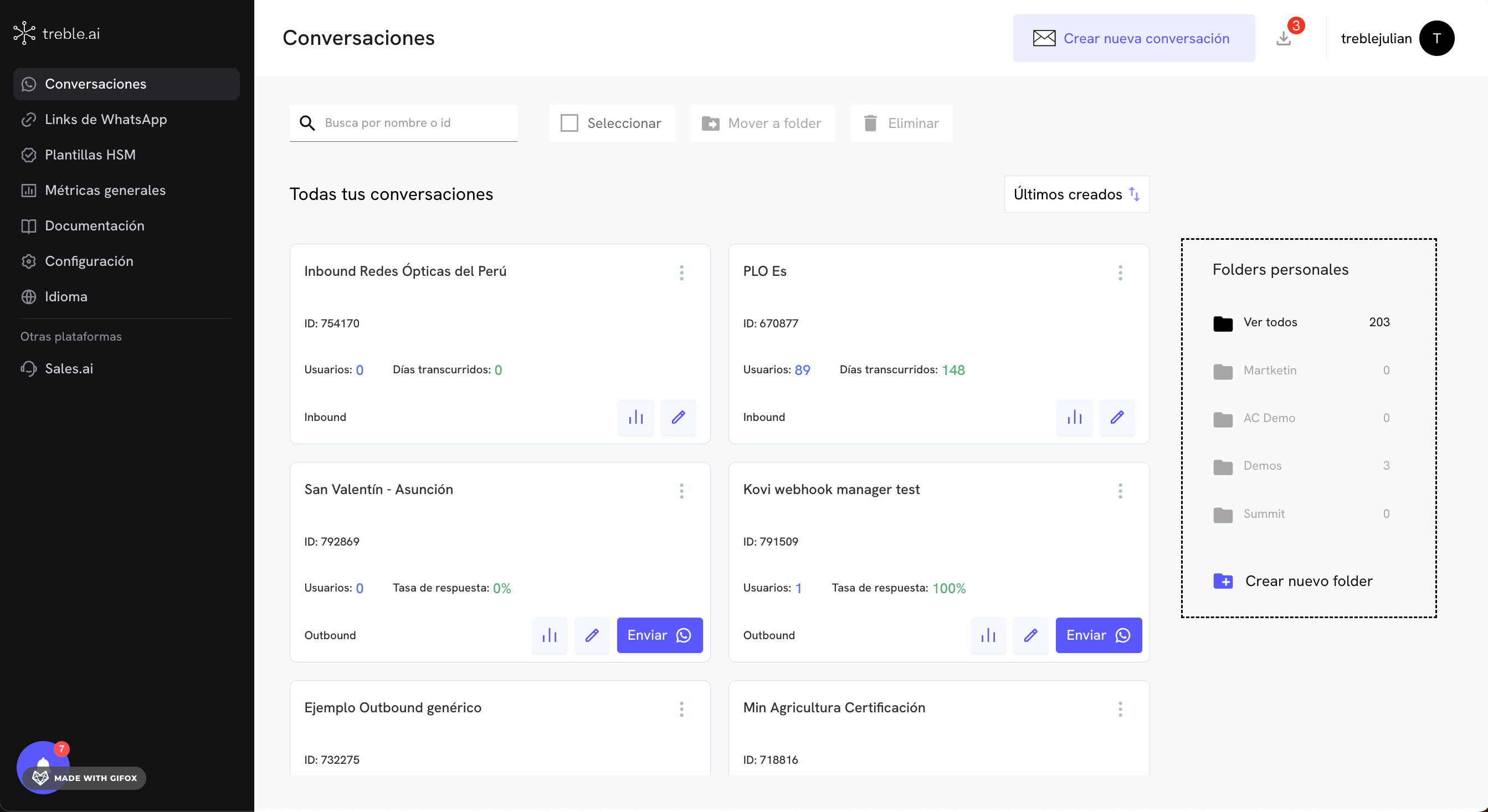 Crear conversación