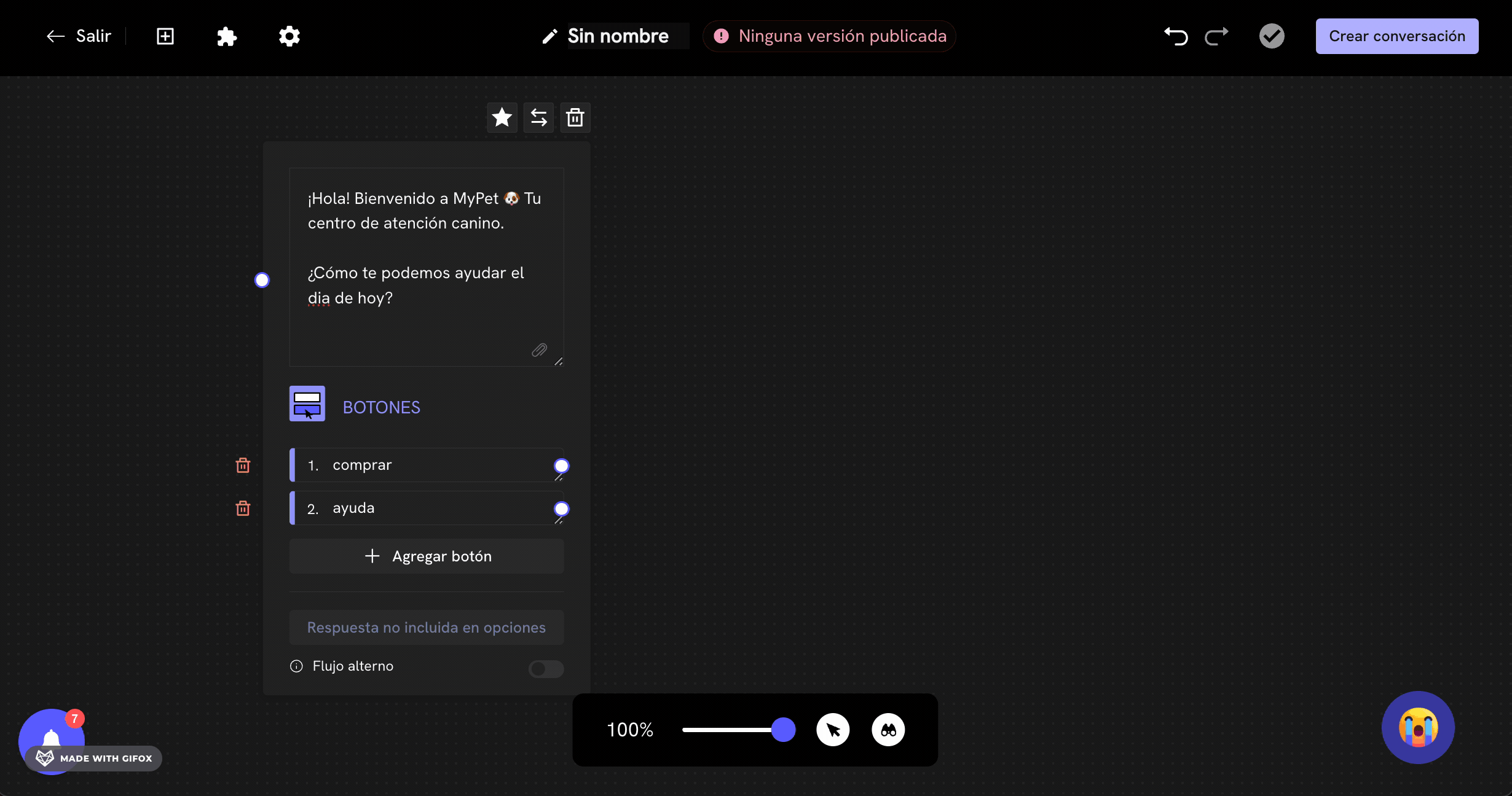 Add a message block