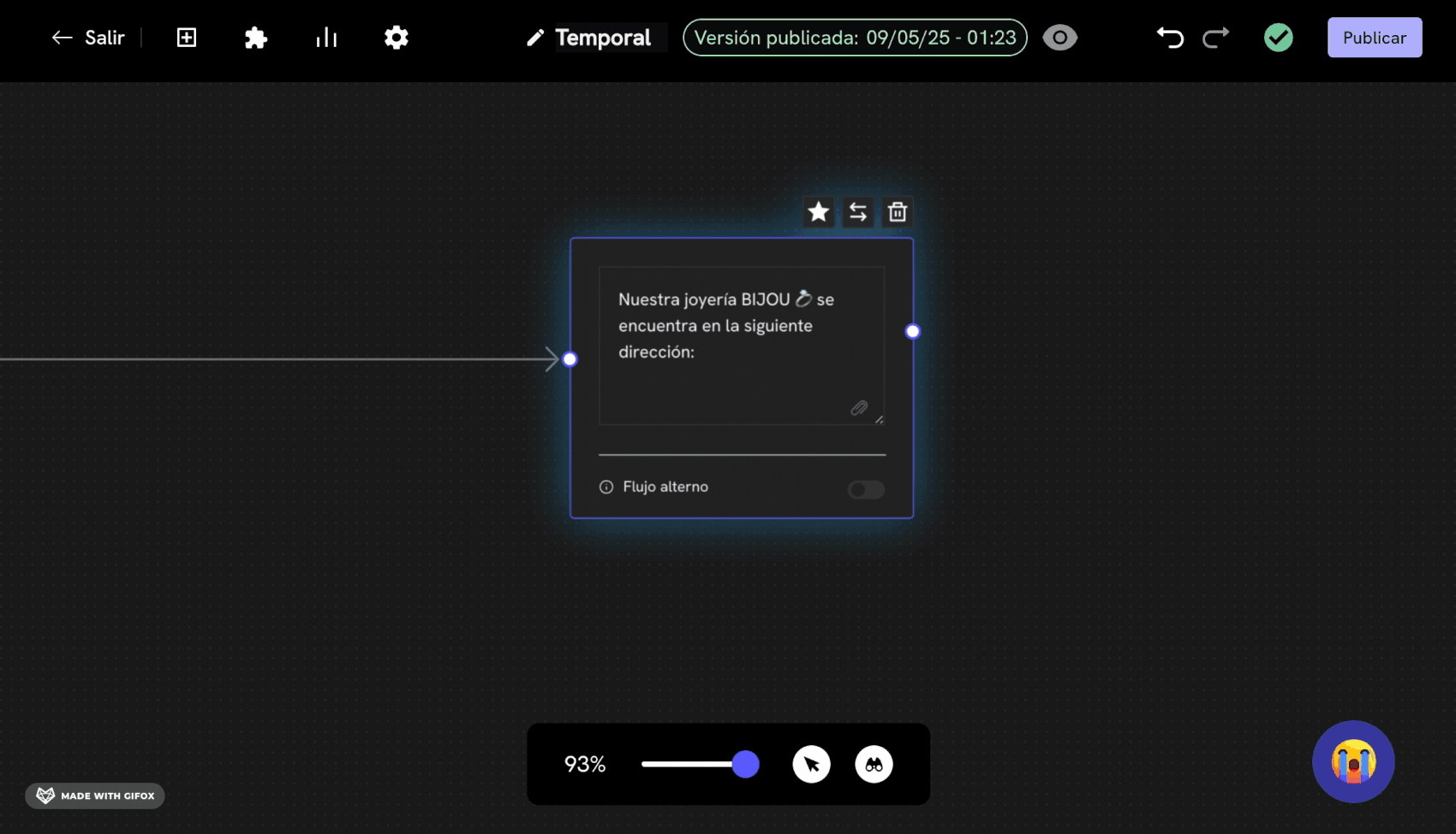 Enviar localização no editor da Treble
