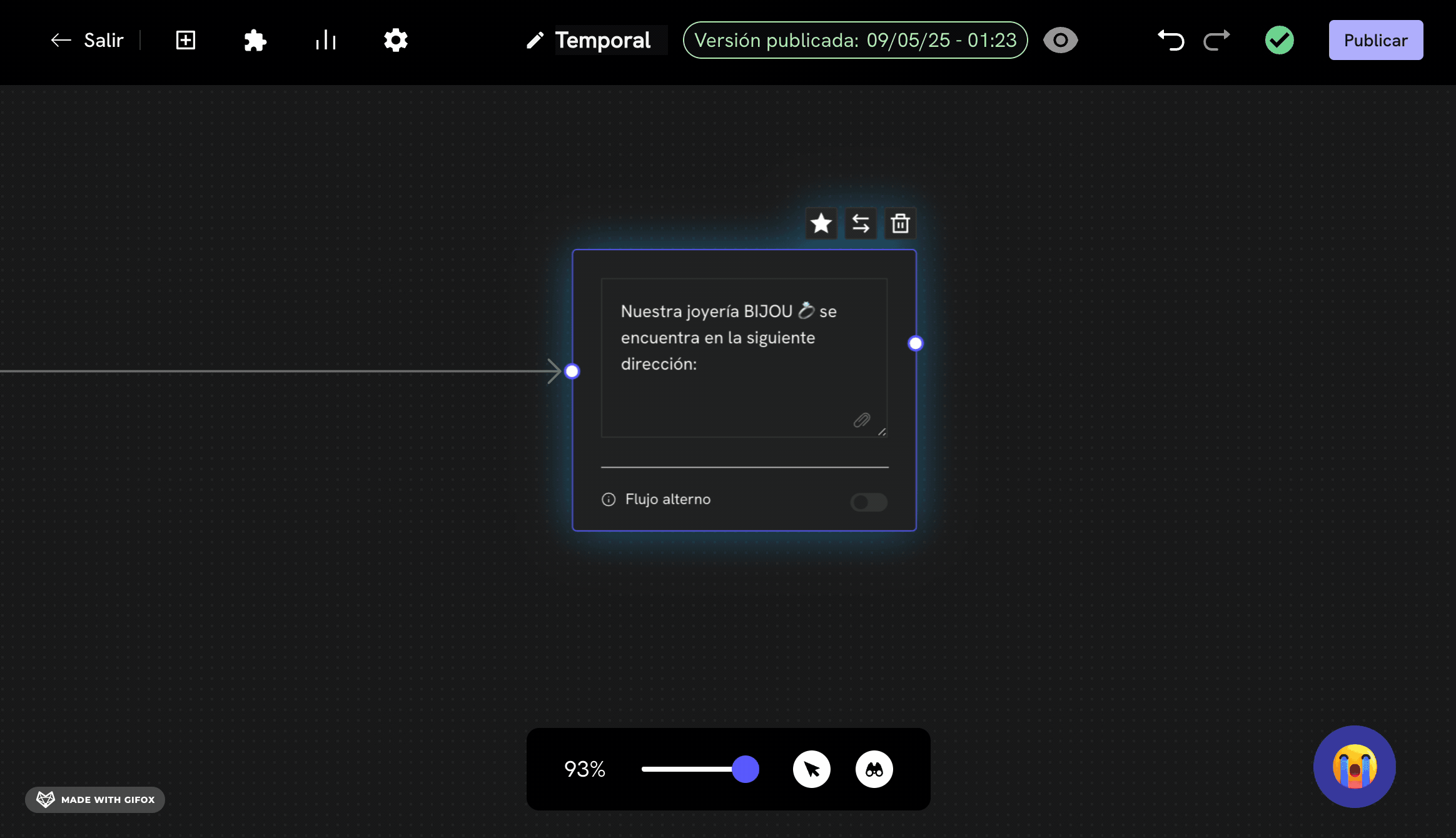 Enviar localização no editor da Treble