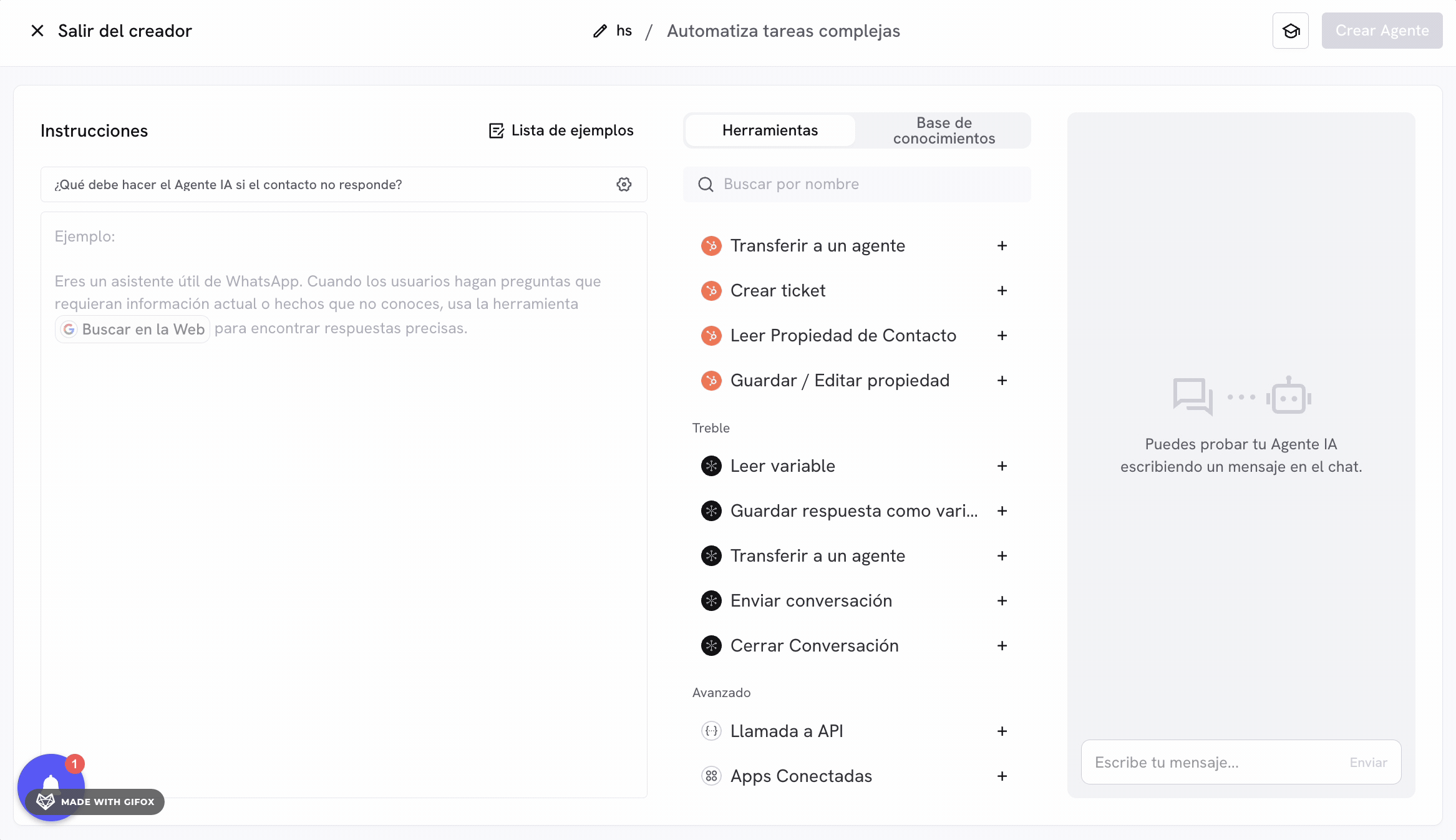 Instalar HubSpot en Treble