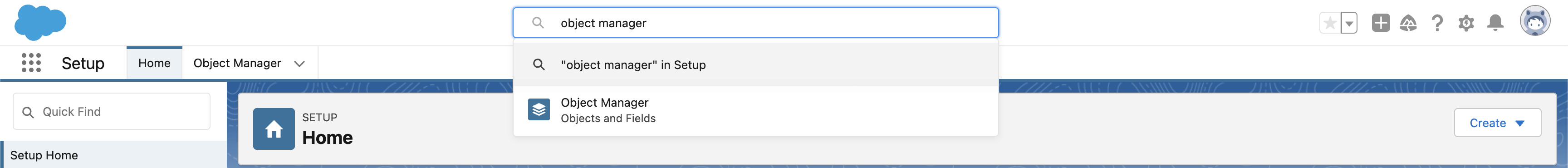 Search for Object Manager