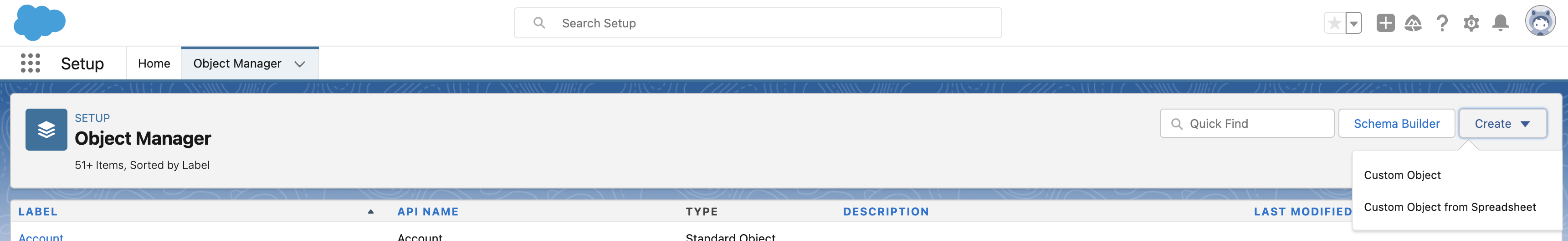 Create a custom object