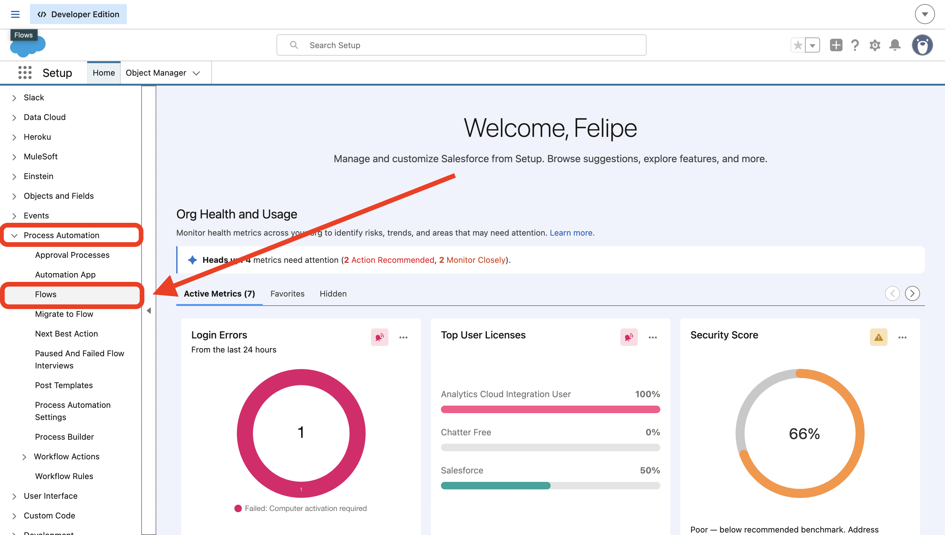 Flows dentro de Process Automation