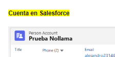 A Person Account seen in Salesforce