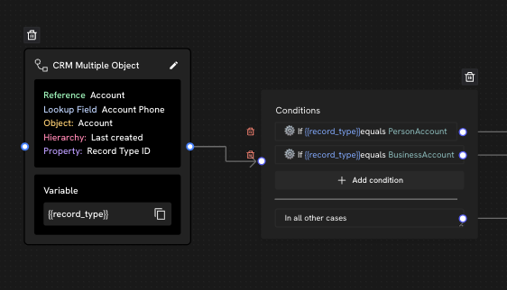 Read the record type and branch between Person Account and Business Account