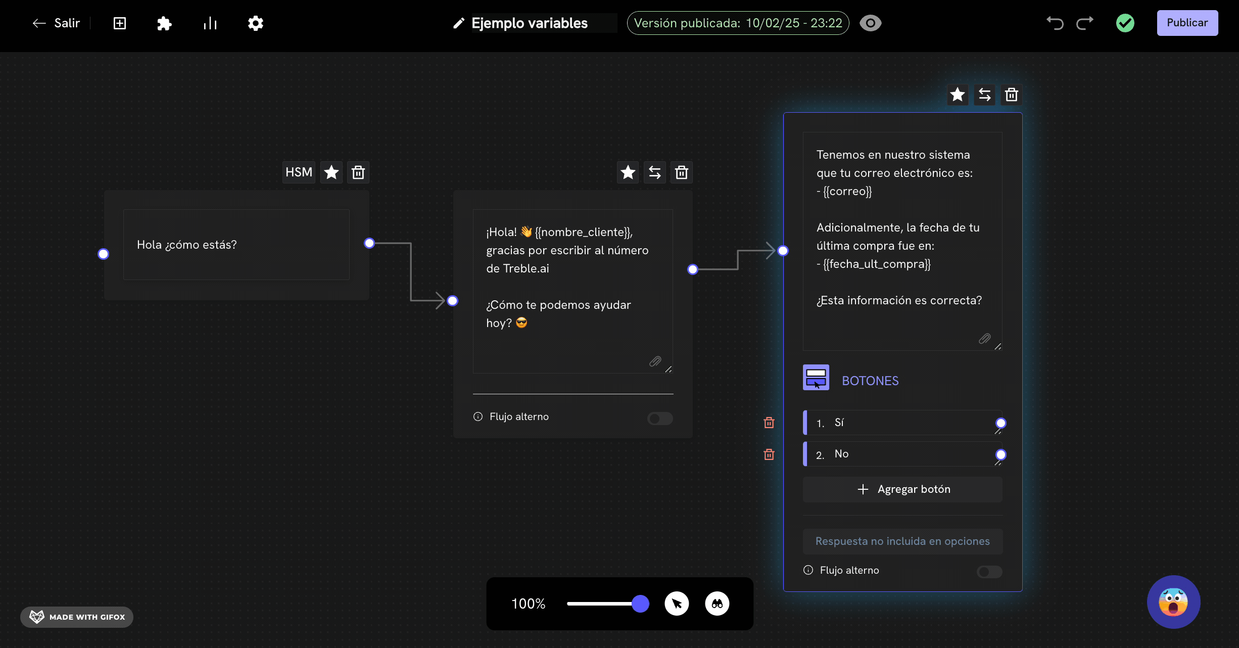 Save response as variable