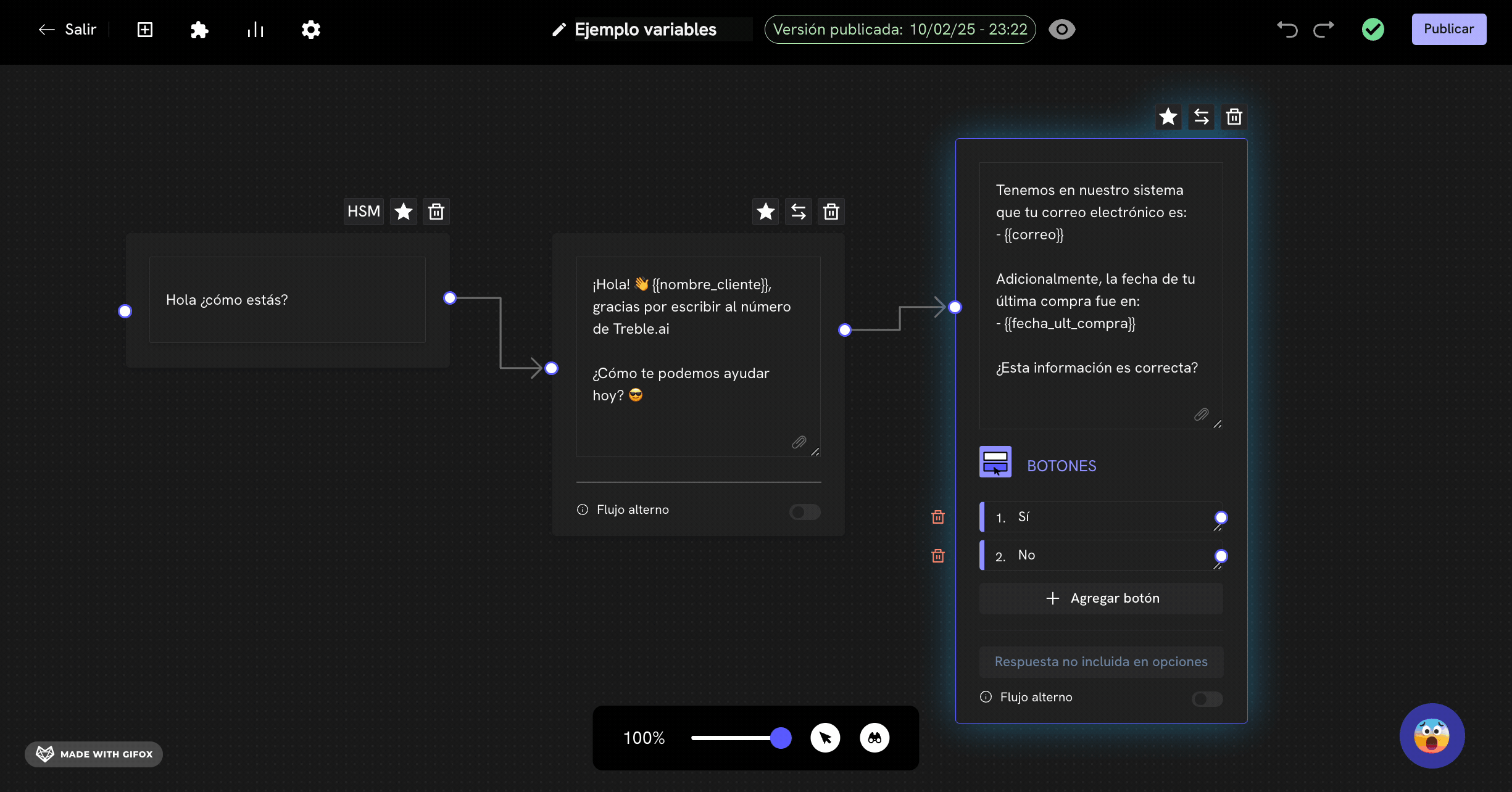 Save response as variable