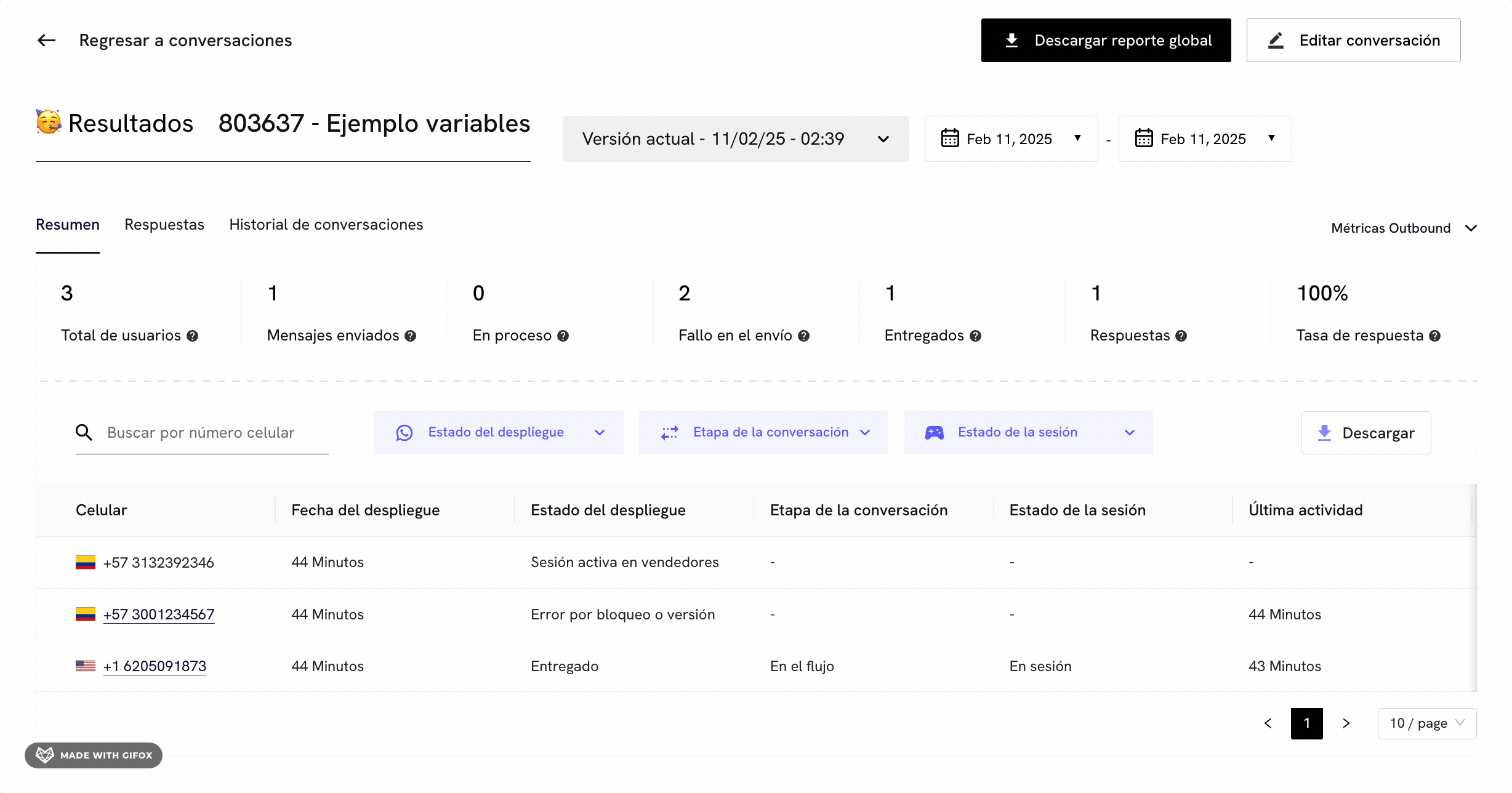 View conversation history