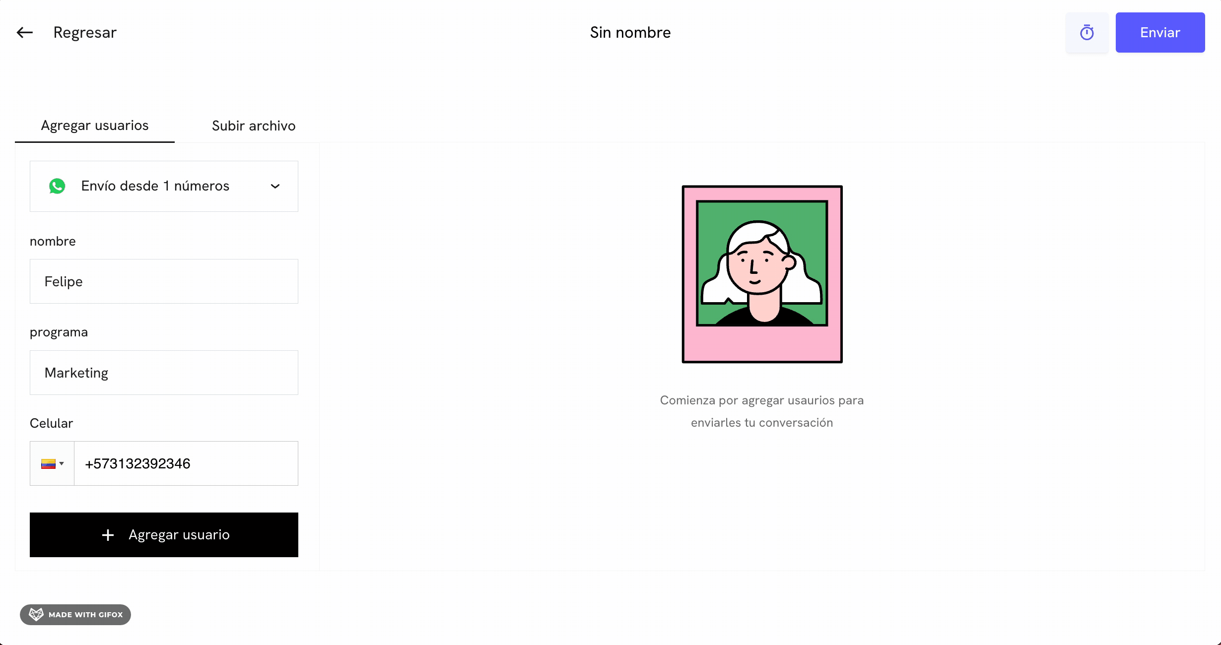 Create and send