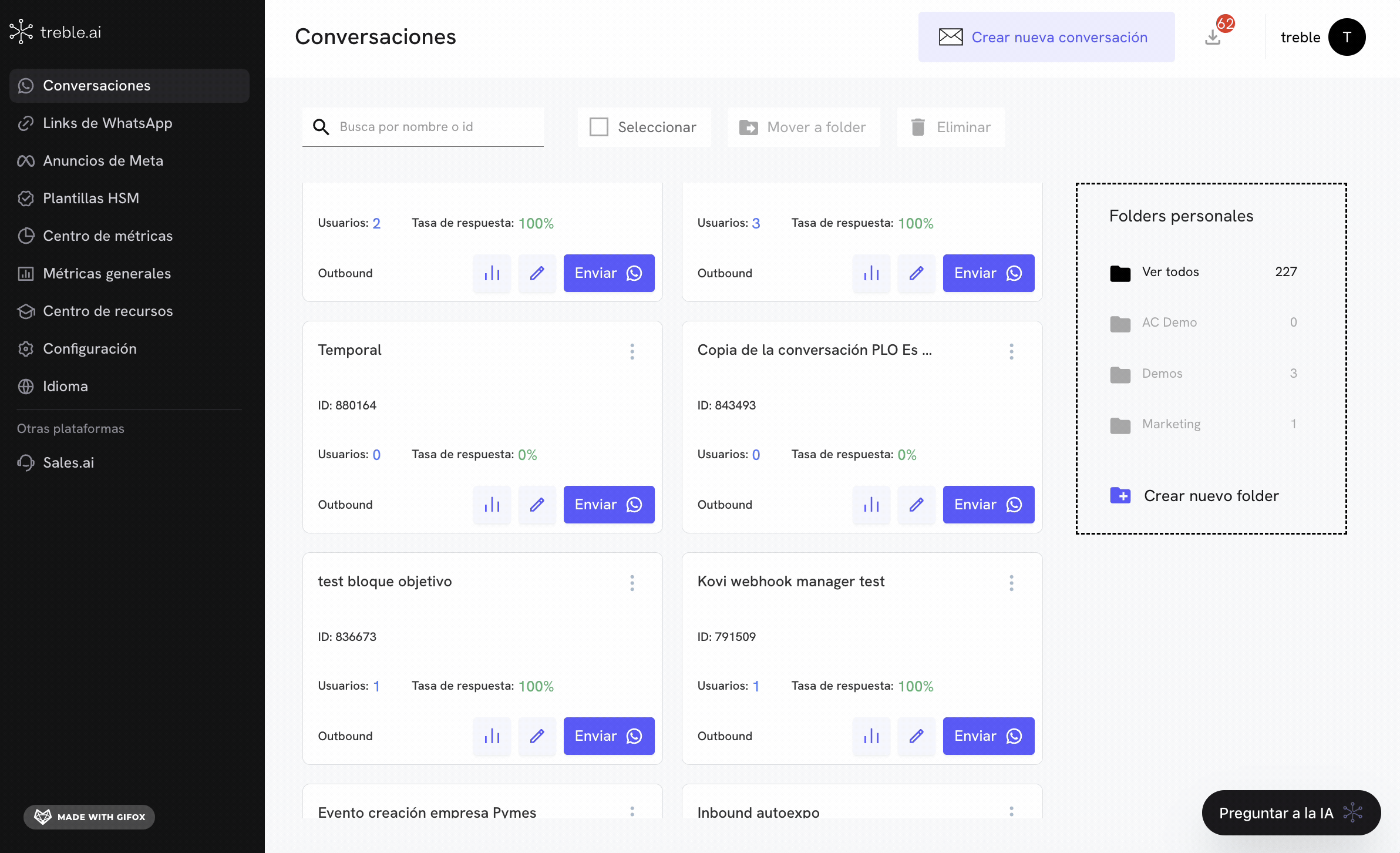 Delete conversation