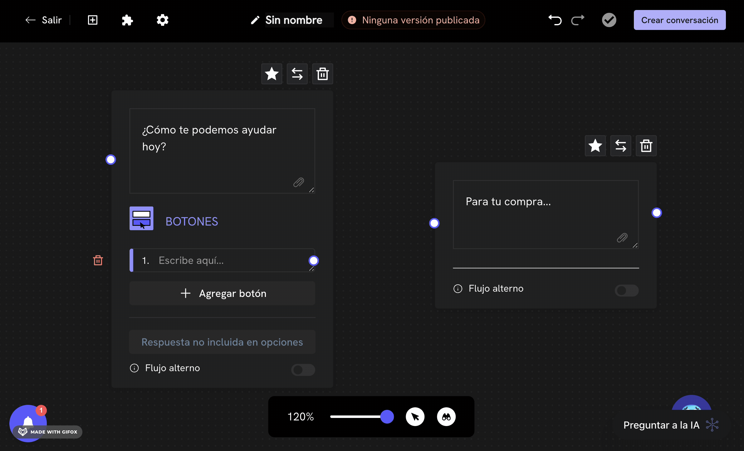 Botones interactivos