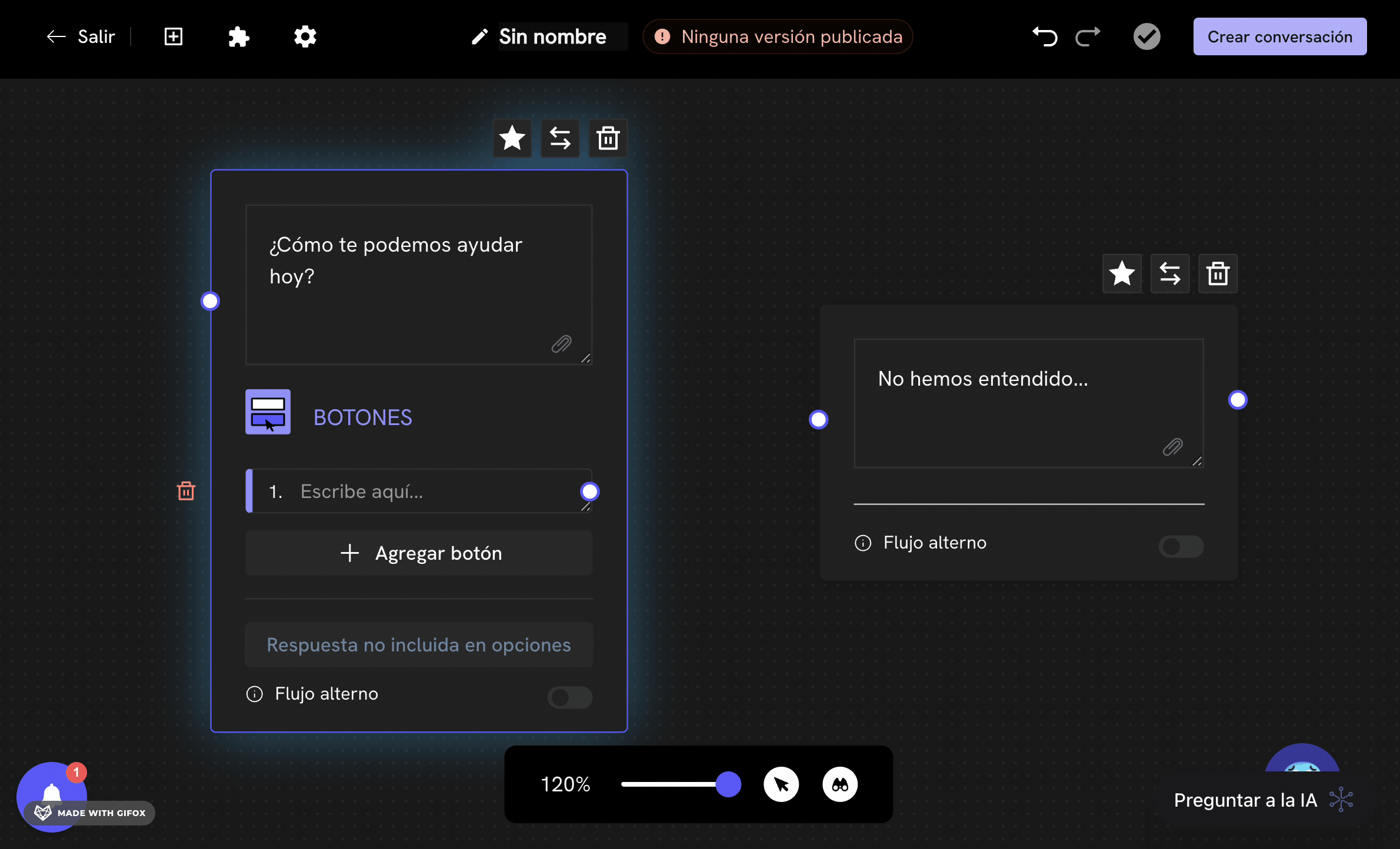 Respuesta no incluida en opciones