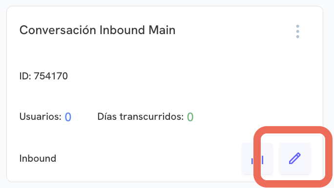Editar una conversación inbound