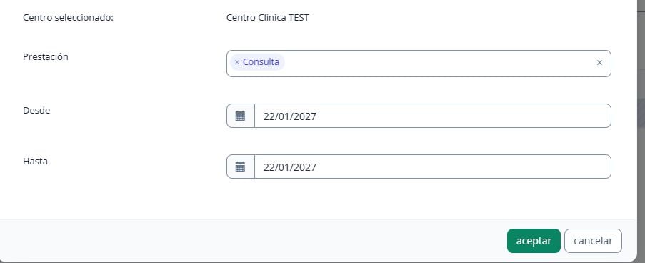 Prestación Consulta y periodo de generación del 22 de enero de 2027.