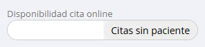 Interruptor de disponibilidad de cita online