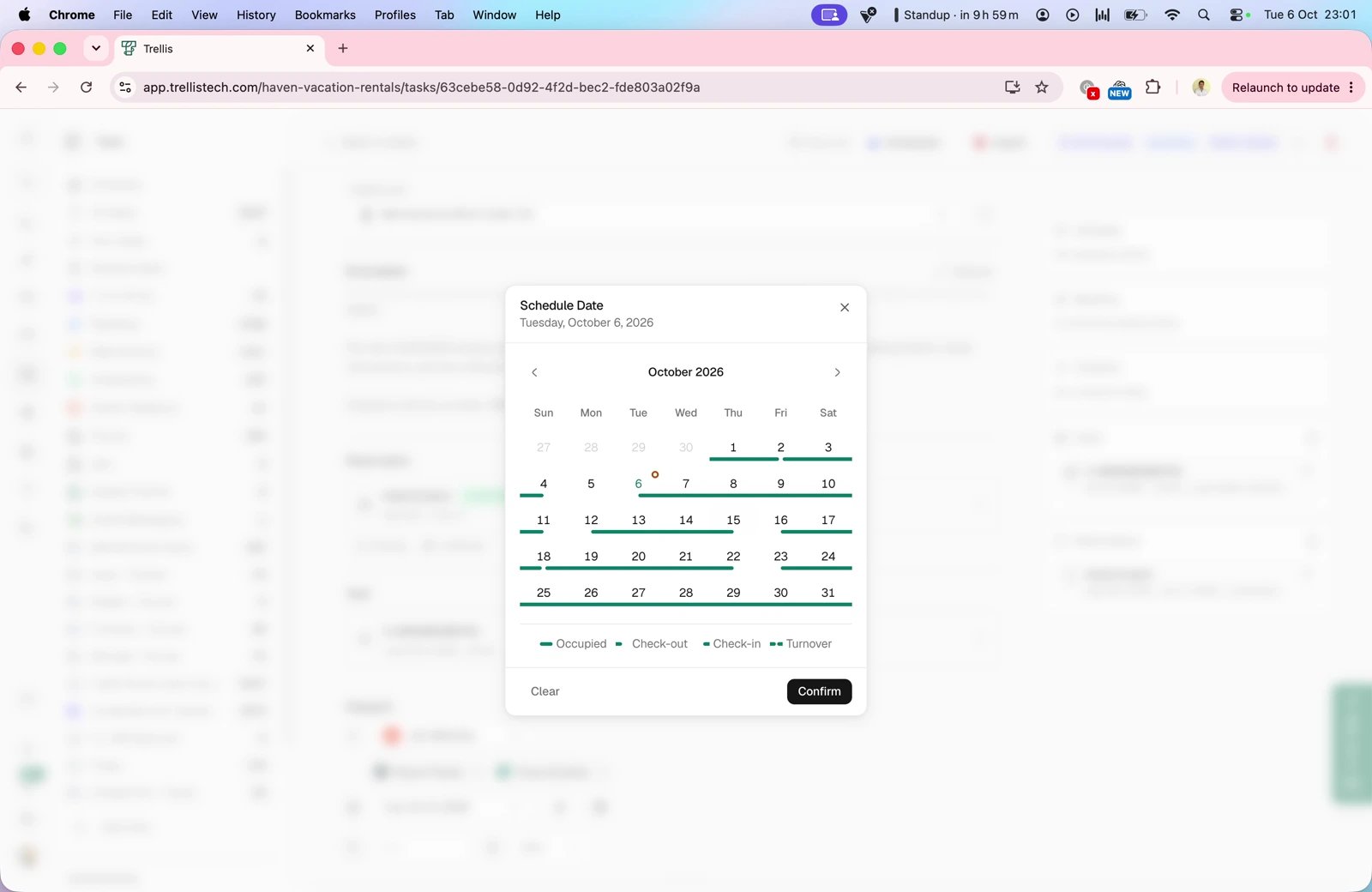 Assignment and scheduling — screen from the Trellis walkthrough