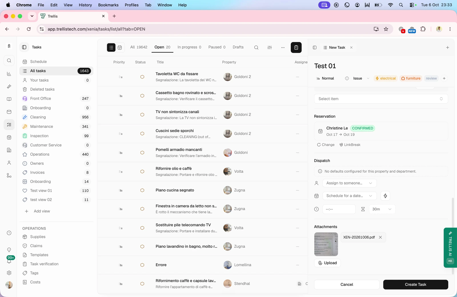 Assign and schedule — screen from the Trellis walkthrough