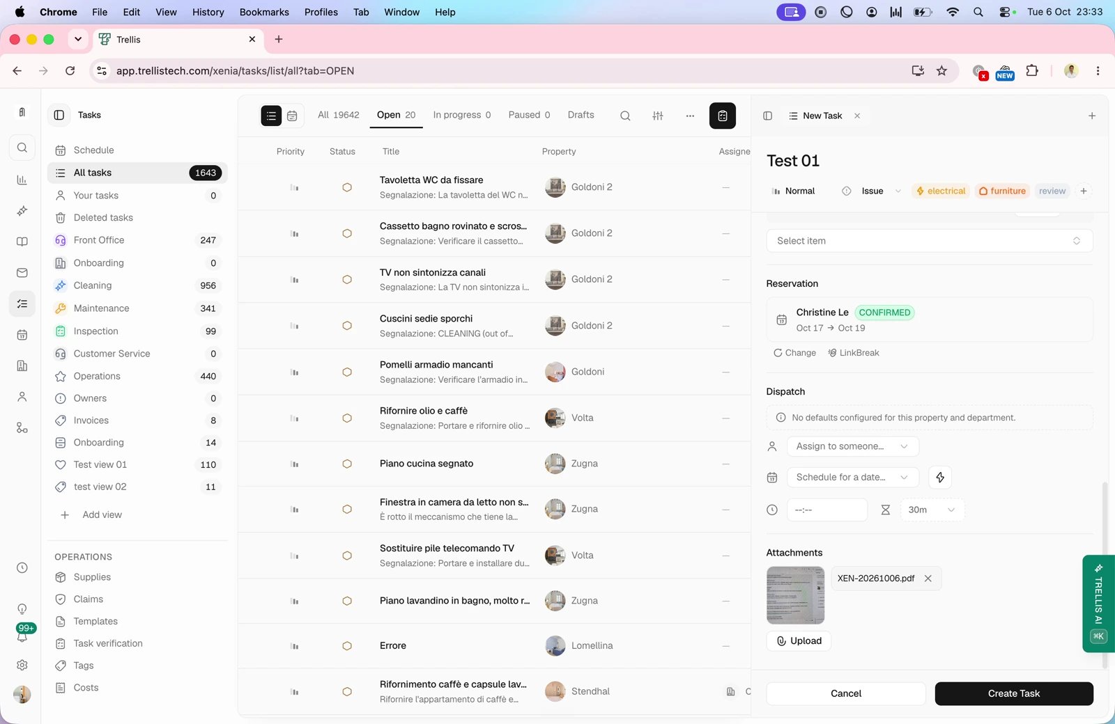 Assign and schedule — screen from the Trellis walkthrough