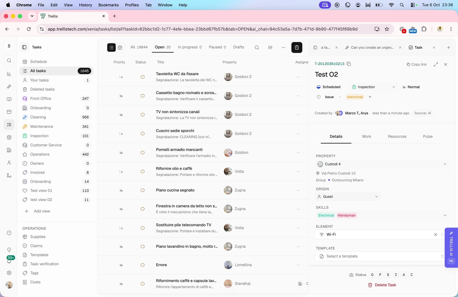 Create with the agent — screen from the Trellis walkthrough