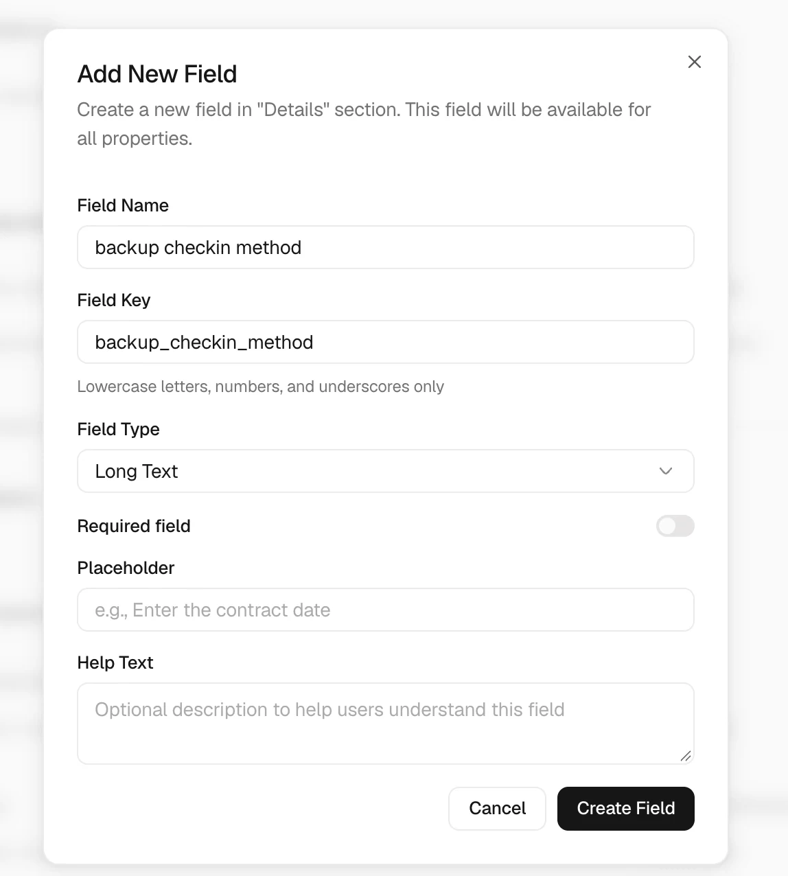 Create a custom field in Trellis