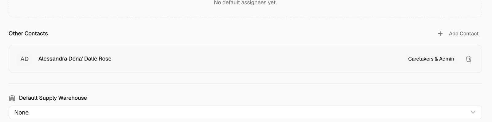 Keep property contacts together in Trellis