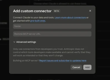 Add a custom connector in Claude