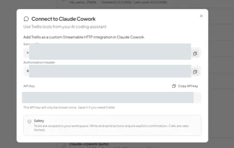 Find your connection details in Trellis