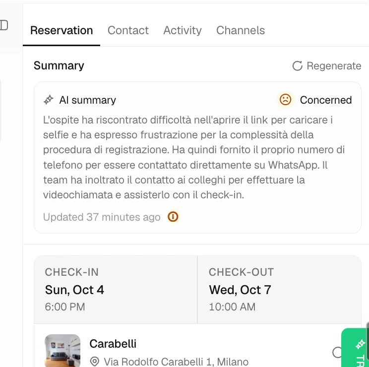 Read the conversation summary in Trellis