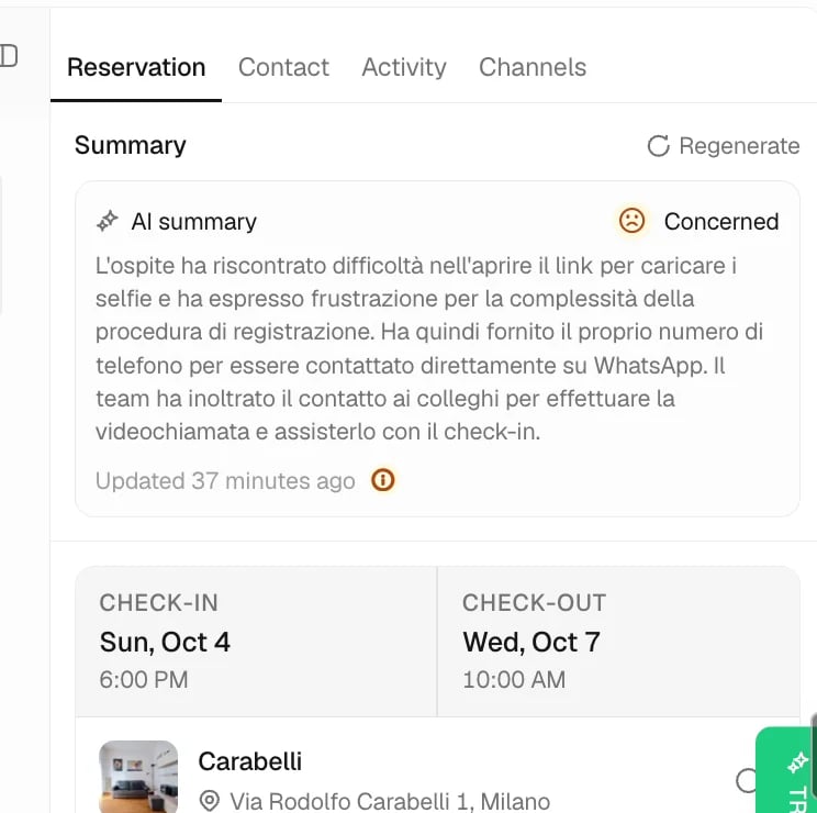 Read the conversation summary in Trellis