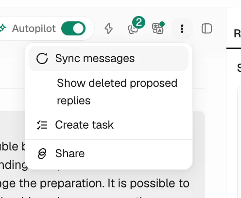 Search and share a conversation in Trellis