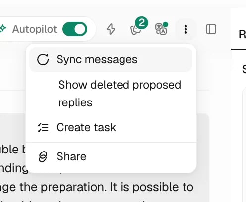 Search and share a conversation in Trellis
