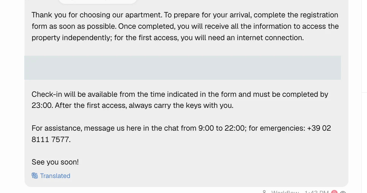 Translate a message in Trellis