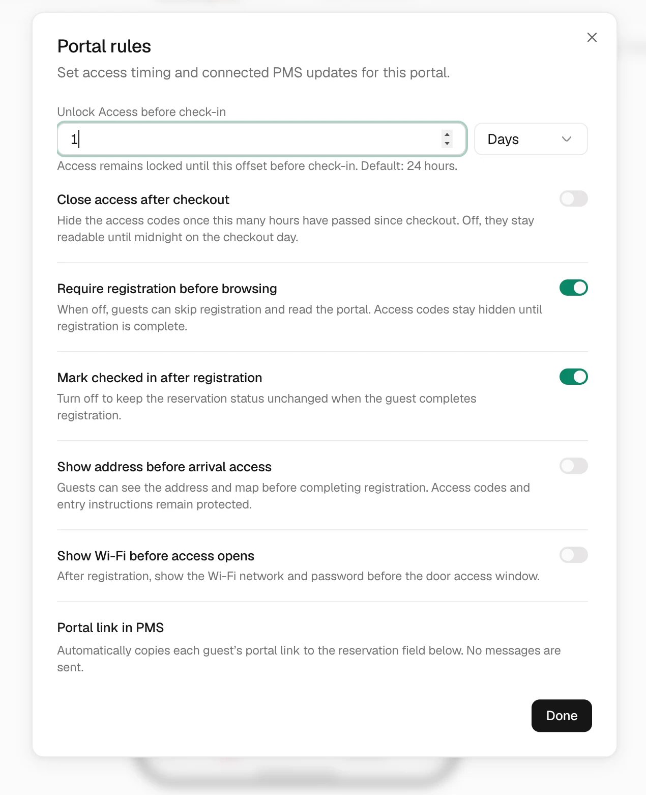 Decide when access unlocks in Trellis