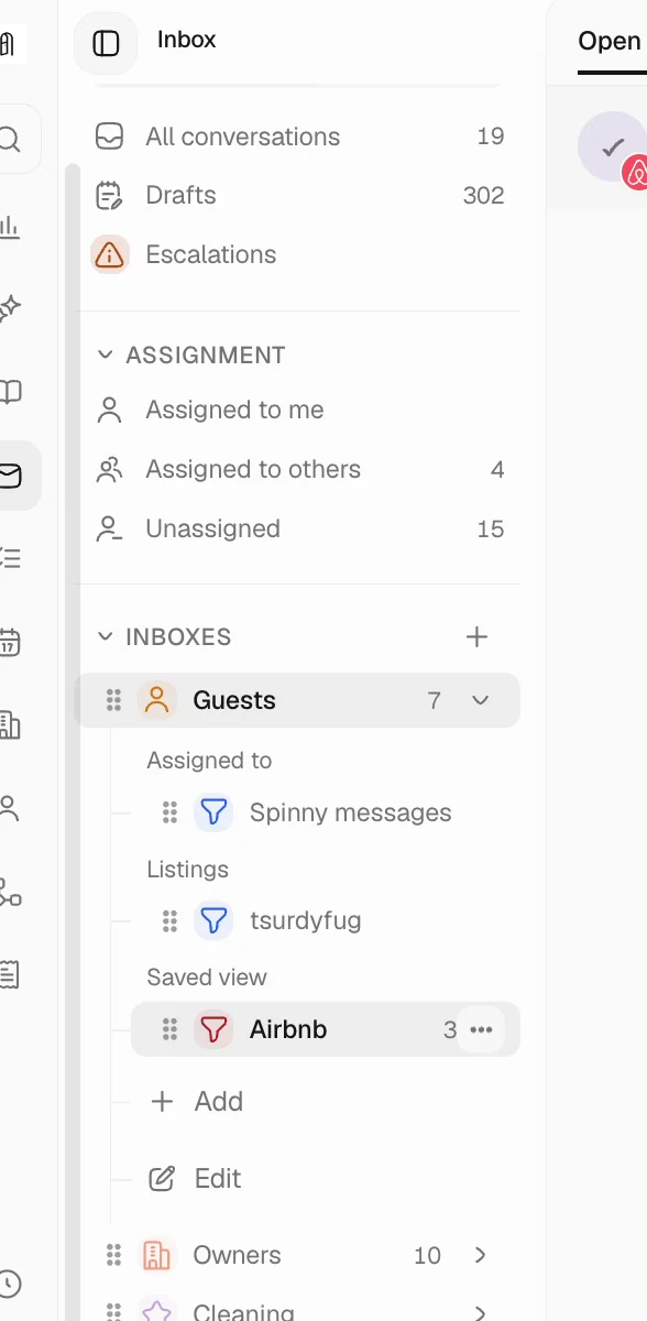 Use views inside an inbox in Trellis