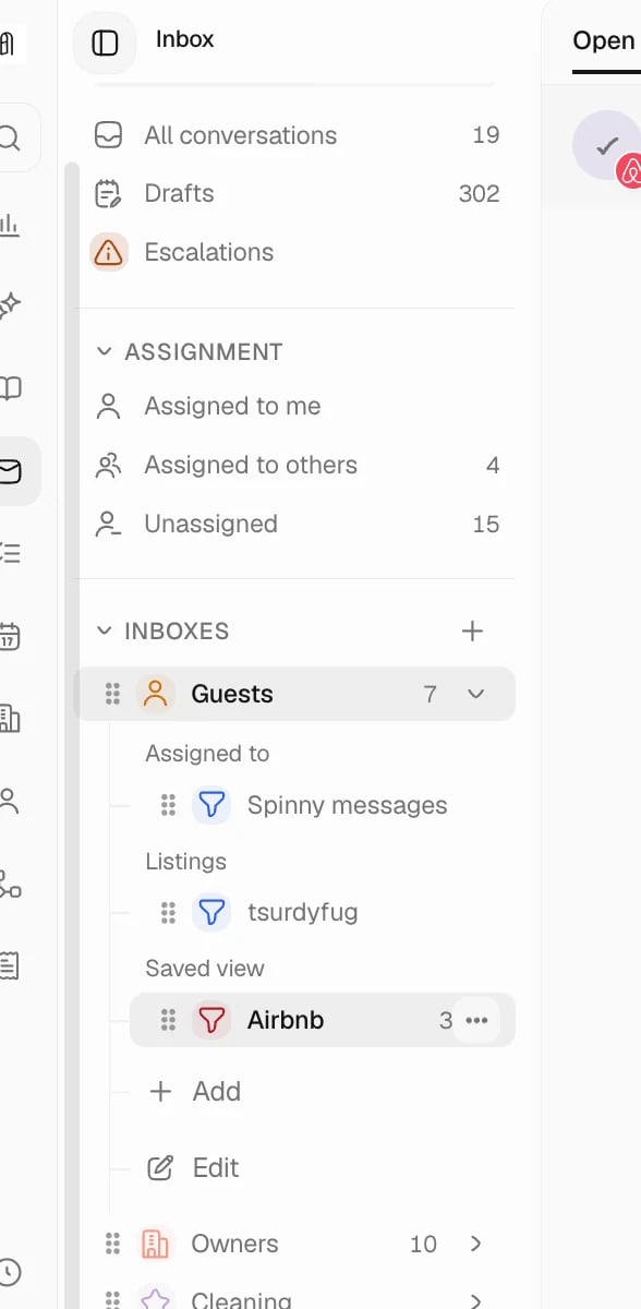 Use views inside an inbox in Trellis