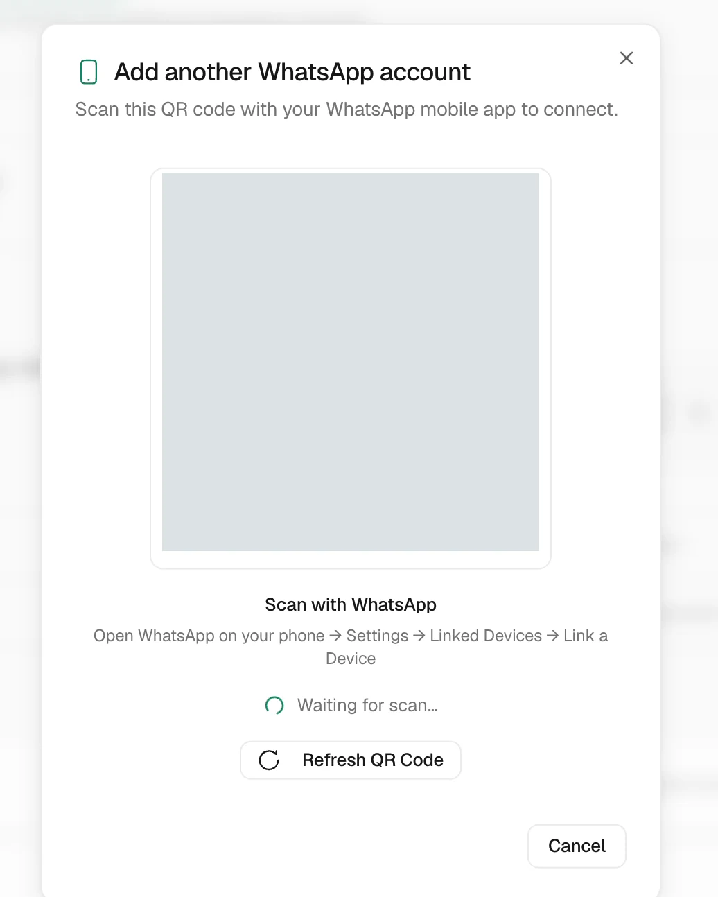 Connect WhatsApp Web in Trellis