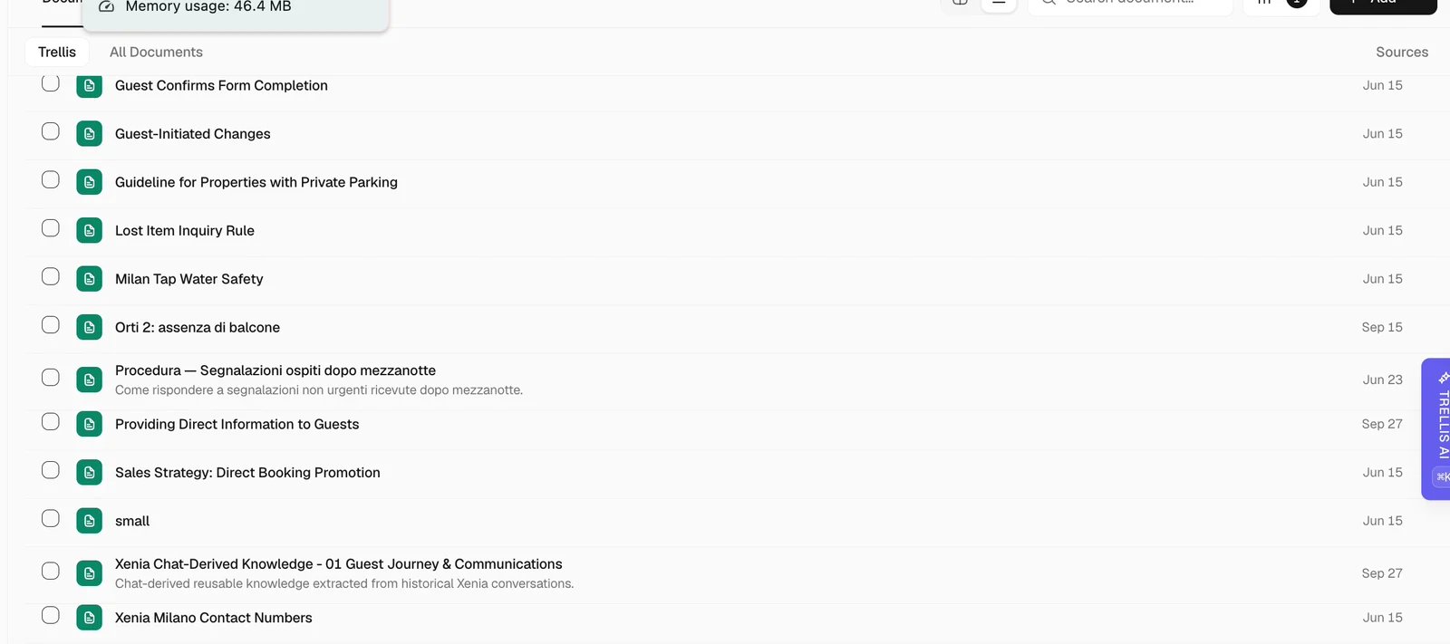 Separate instructions from reference information in Trellis