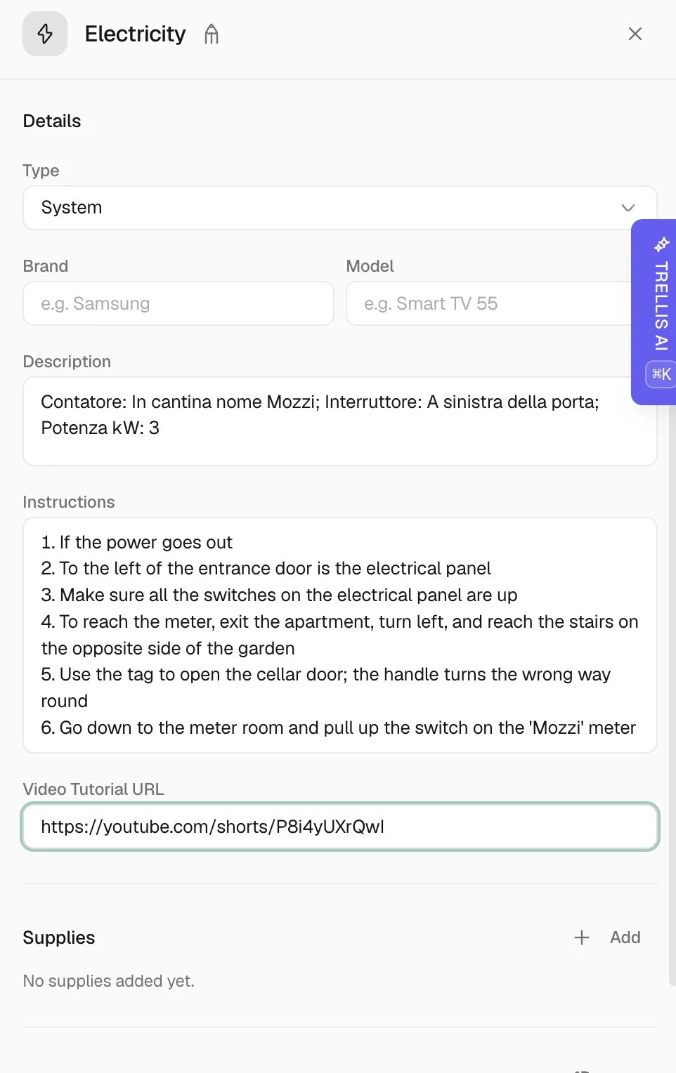Add element instructions and media in Trellis