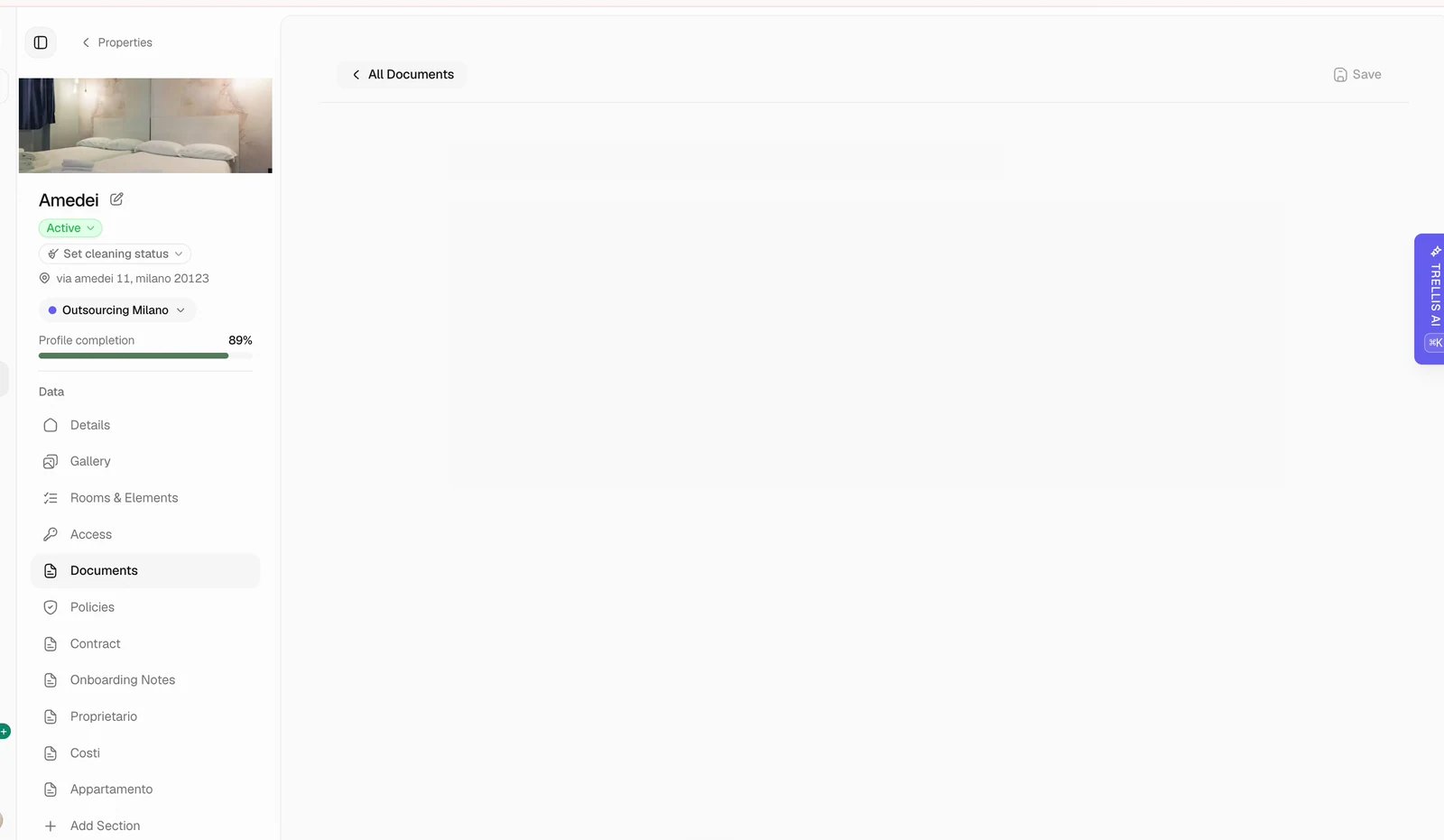 Add property documents in Trellis