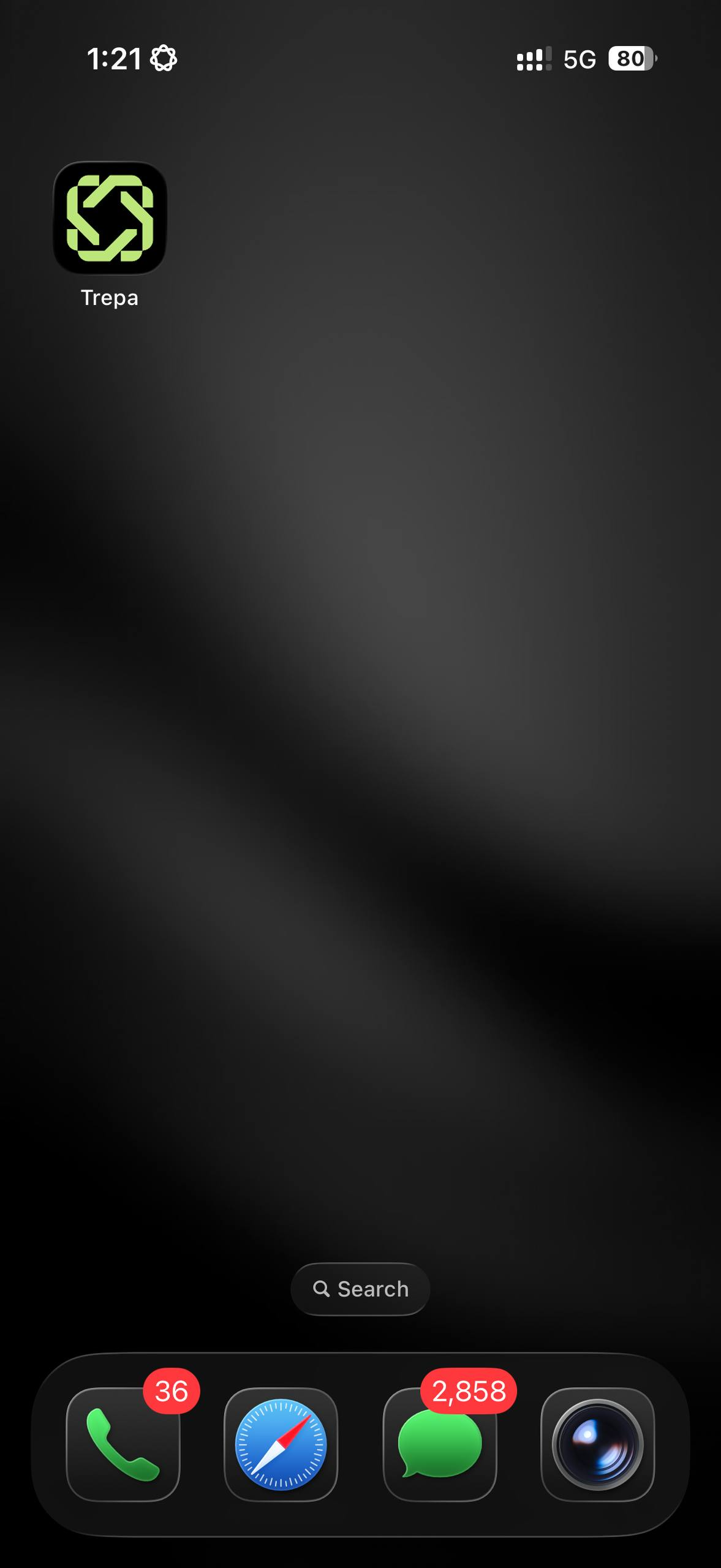Trepa app icon on iPhone home screen.